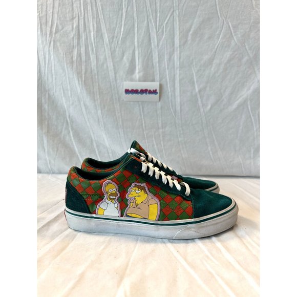 Vans Old Skool x Simpsons Moes Tavern Skate Shoes Men's 8.5 Green Sneakers